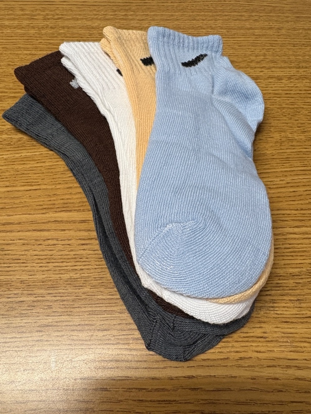 Kids Low-Cut Sock 5 Pack - Light Blue, Cream, Brown, Gray, white